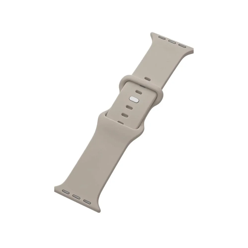 Beige Silicone Apple Watch Compatible Sport Band